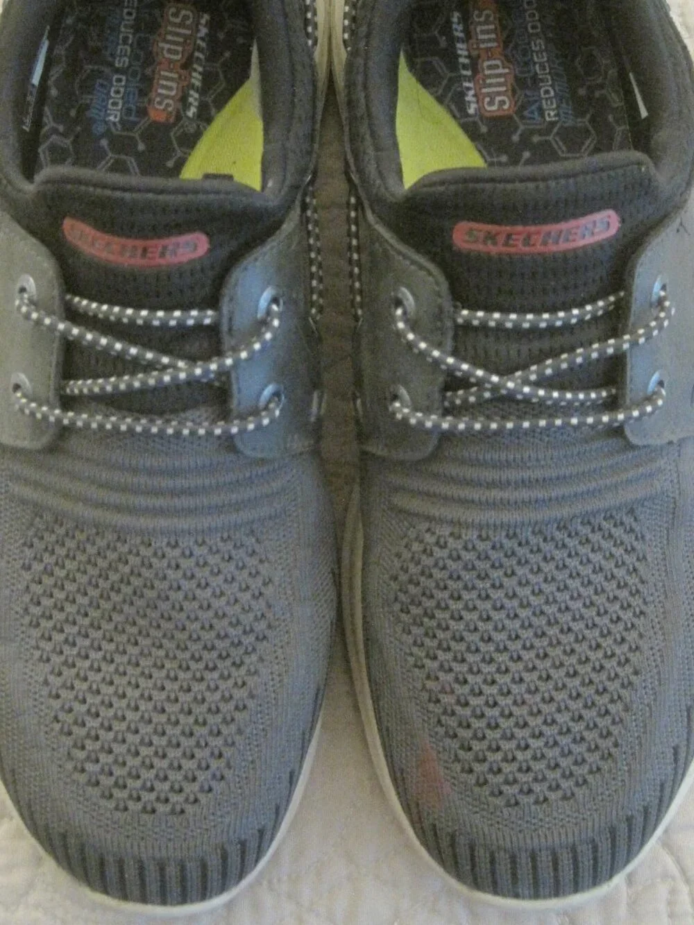 SKECHERS MEN'S LAWSON SLIP-INS CHARCOAL GRAY SNEAKER BOAT SHOES 8.5 $89.99